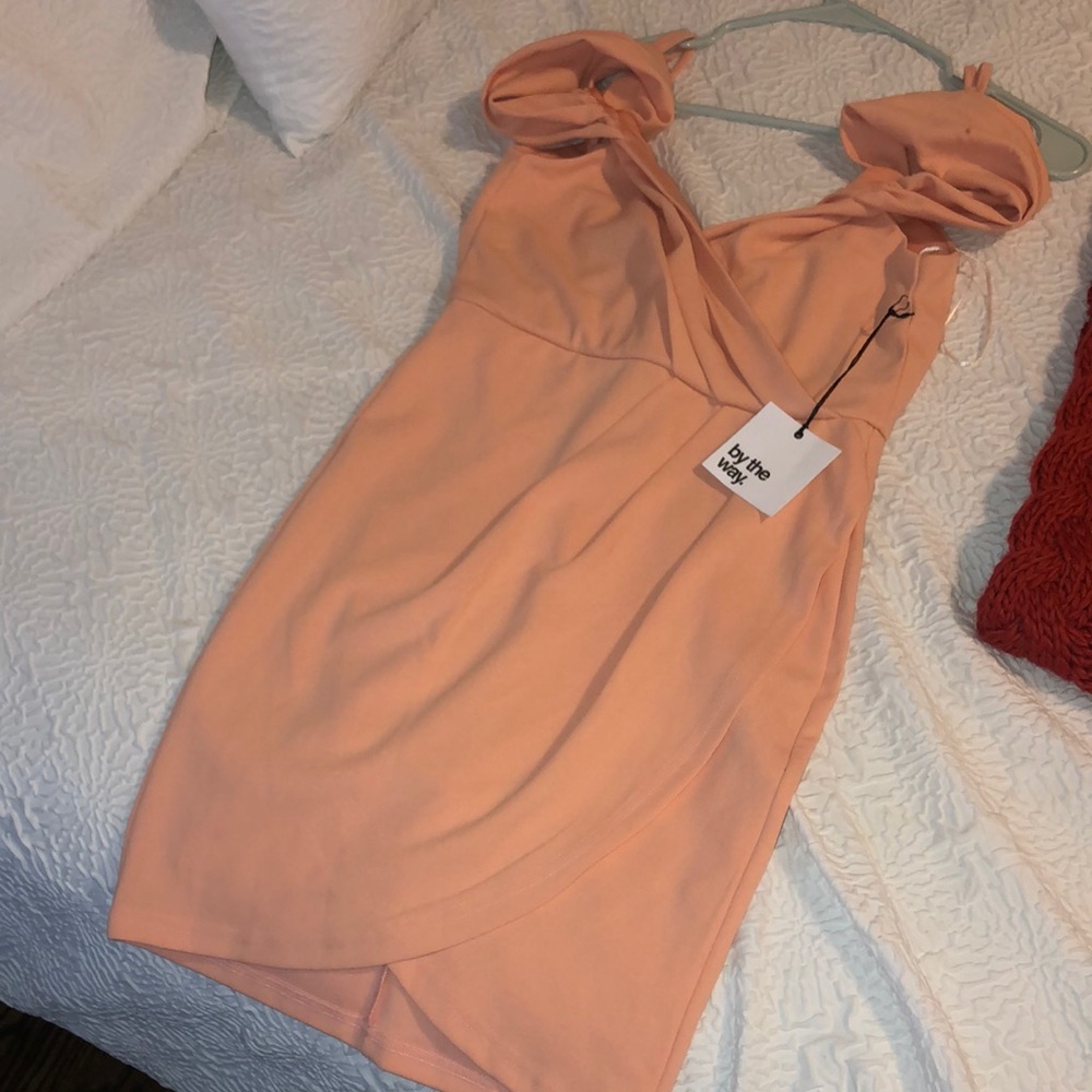 off the shoulder blush dress NWT